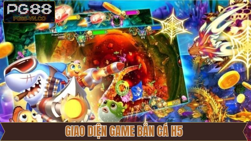 Thiết kế giao diện và âm thanh săn cá sống động